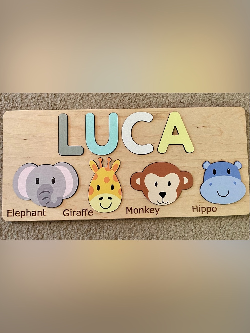 LUCA (name) Wooden Name Puzzle